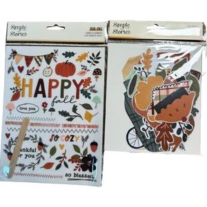Simple Stories Cider & Donuts Scrapbook Bundle Unisex OS Multicolor NIP Fall Set